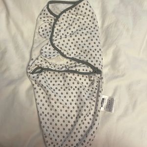 Polka dot baby swaddle